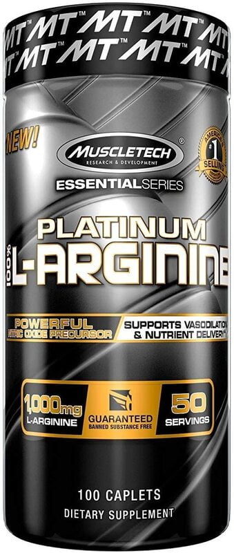 ارجنين شركة مصل تك 100 حبة. L-ARGININE PILLS | MUSCLETECH L 100 CAPSULES
