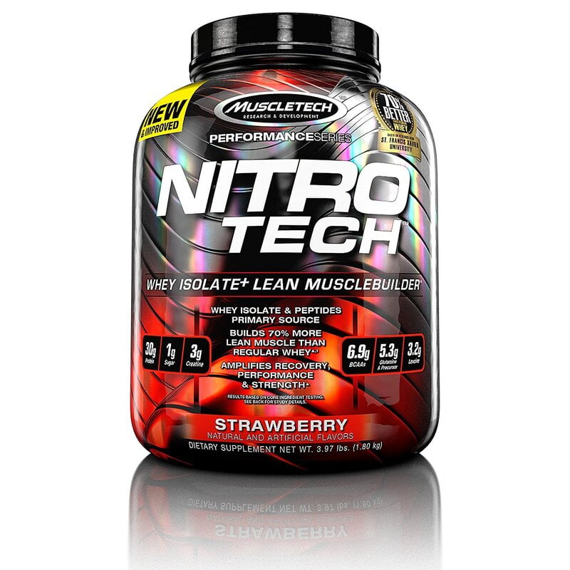 بروتين نتروتك من شركة مصل تك 4 باون MUSCLETECH NITRO-TECH WHEY PROTEIN 4LB ت