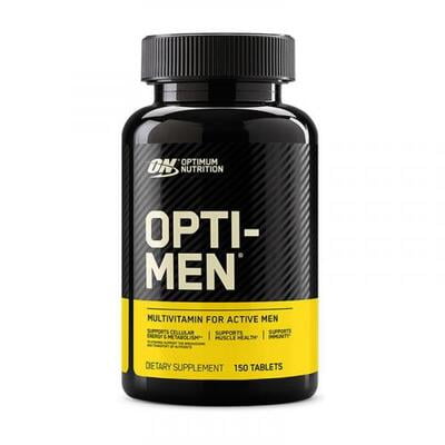 ملتي فيتامين اوبتيمن+محفز تست 150 حبة OPTIMUM NUTRITION OPTI-MEN MULTIVITAMIN+ TEST SUPPORT