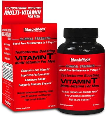 ملتي تي فيتامين + محفز 90 حبة مصل مدز +  VITAMIN T MULTIVITAMIN MUSCLEMEDS