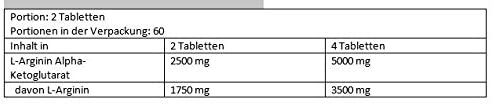 Arginine AKG, FA , 1250mg , 120 Tabs ارجنين شركة اف اي, تركيز عالي , 120 حبة
