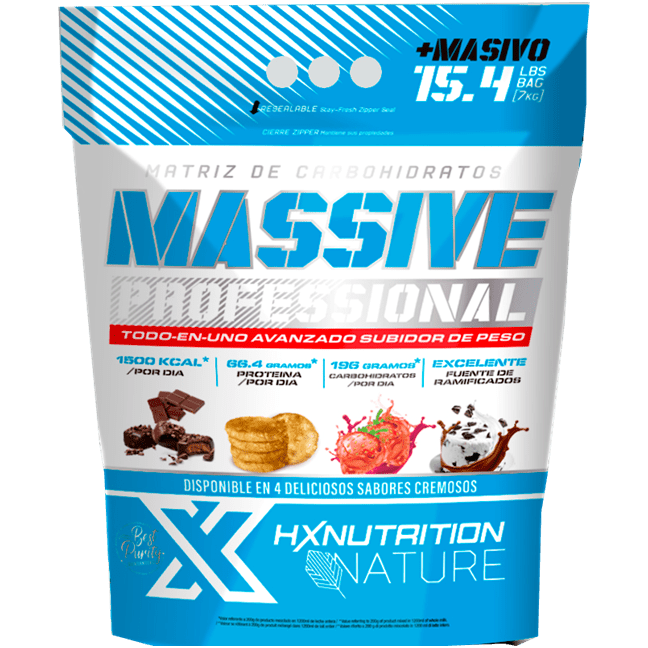 Mass Gainer,  MASSIVE PROFESSIONAL 7 KG, HX Nature بروتين الضخامة والوزن ماس ماسف بروفشنال كينر - 7 كيلو- شركة اج اكس