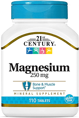 Magnesium, 250mg, 21st Century, 110 Tabs مغنيسيوم شركة سنتري 250ملغ ١١٠ حبة.