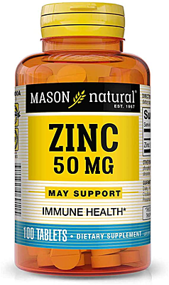 Zinc , Mason Natural, 50mg, 100 Tabs زنك, شركة مايسون,٥٠ملغ, ١٠٠ حبة
