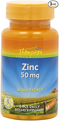 Zinc,Thompson,  50 mg, 60 Tabs زنك, شركة ثومبسون, ٥٠ ملغ, ٦٠ حبة