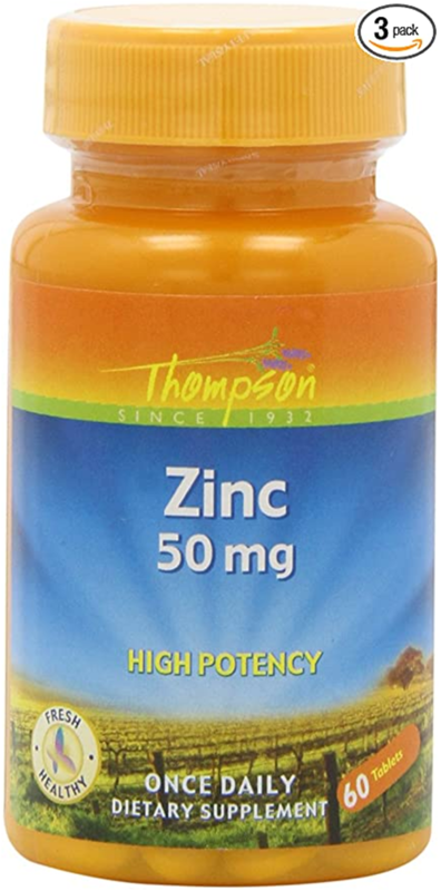 Zinc,Thompson, 50 mg, 60 Tabs زنك, شركة ثومبسون, ٥٠ ملغ, ٦٠ حبة Zinc,Thompson, 50 mg, 60 Tabs زنك, شركة ثومبسون, ٥٠ ملغ, ٦٠ حبة