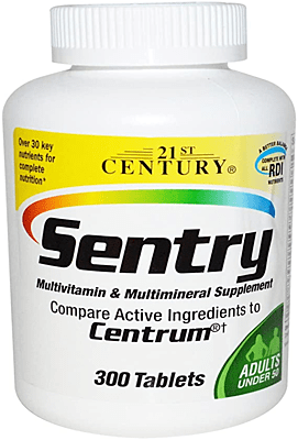 Vitamins, Sentry Multivitamin & Mutimineral , 21st CENTURY, 300 TABS ملتي فيتامين , سنتري’ شركة سنتري, 300 حبة,