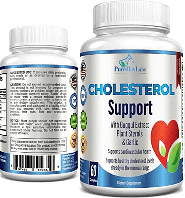 Organ Spport, Cholestrol Support, Pure Max Labs, 60 Caps داعم ومنظم الكولسترول, شركة بيور ماكس, ٦٠ كبسولة