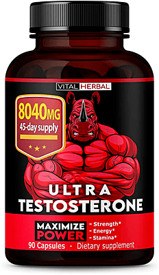 Testosterone Booster, ULTRA TESTOSTERONE, VITAL HERBAL, 90 CAPS محفز تستوستيرون , الترا تستوستيرون, شركة فايتال هيربال, 90 كبسولة