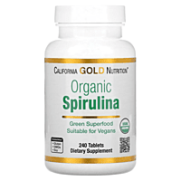 Support, Organic Spirullina 500mg, California Gold 240 tabs طحلب السبيرولينا العضوية, ٥٠٠ملغ, 240حبة شركة كاليفورنيا كولد