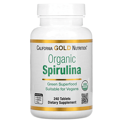 Support, Organic Spirullina 500mg, California Gold 240 tabs طحلب السبيرولينا العضوية, ٥٠٠ملغ, 240حبة شركة كاليفورنيا كولد