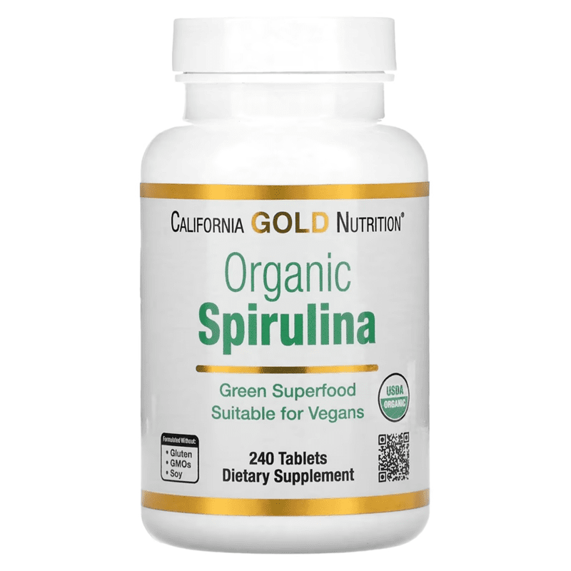 Support, Organic Spirullina 500mg, California Gold 240 tabs طحلب السبيرولينا العضوية, ٥٠٠ملغ, 240حبة شركة كاليفورنيا كولد