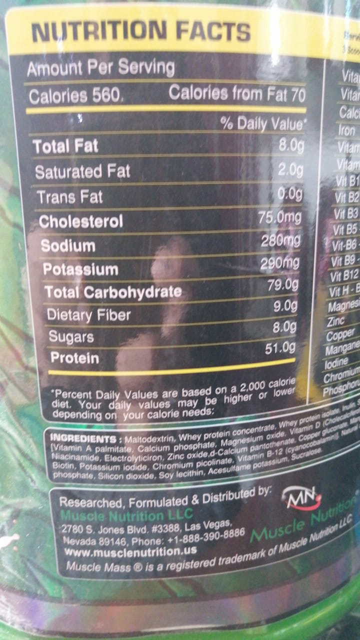 MUSCLE NUTRITION MUSCLE MASS GAINER 2.72kg بروتين الضخامة مصل نيوترشن مصل ماس MUSCLE NUTRITION MUSCLE MASS GAINER 2.72kg بروتين الضخامة مصل نيوترشن مصل ماس